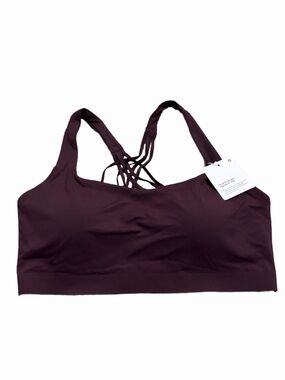 NWT Lululemon FlexyFlex Yoga Bra *Light Support, D-DDD Cups (Black Plum) L/XL